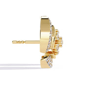 Elegant Diamond Earrings in Two-Tone Gold