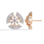 Elegant Diamond Earrings in Two-Tone Gold