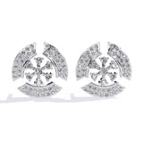 Elegant Diamond Earrings in Two-Tone Gold