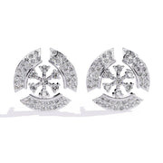 Elegant Diamond Earrings in Two-Tone Gold