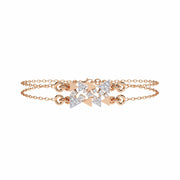 Designer Triangle Diamond Chain Bracelet
