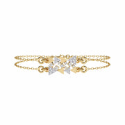 Designer Triangle Diamond Chain Bracelet