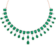 Elegant Emerald and Diamond Necklace