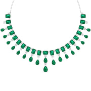 Elegant Emerald and Diamond Necklace