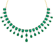 Elegant Emerald and Diamond Necklace