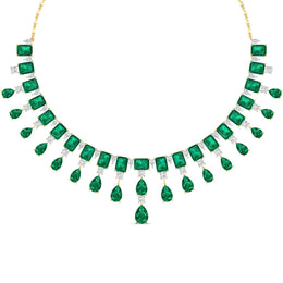 Elegant Emerald and Diamond Necklace