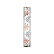 Patterned Floral Diamond Bangle