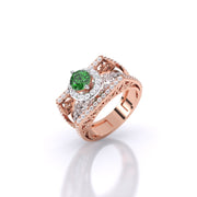 Emerald Aura Diamond Ring