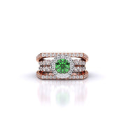 Emerald Aura Diamond Ring