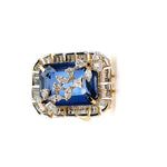 Blue Mirage Cocktail Ring