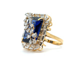 Blue Mirage Cocktail Ring