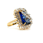 Blue Mirage Cocktail Ring