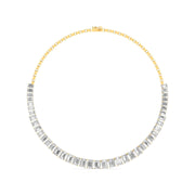 Emerald Cut Diamonds Elegance Necklace