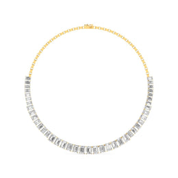Emerald Cut Diamonds Elegance Necklace