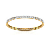 20 Pointer Emerald Diamond Bangle Pair