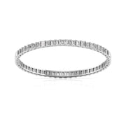 20 Pointer Emerald Diamond Bangle Pair