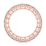 Emerald Diamond Channel Setting Eternal Ring