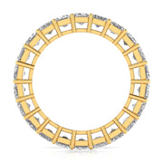 Emerald Diamond Channel Setting Eternal Ring