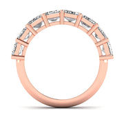 Emerald Diamond Channel Setting Half Eternal Ring