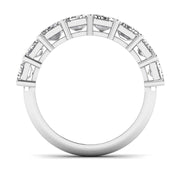 Emerald Diamond Channel Setting Half Eternal Ring