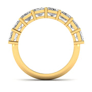 Emerald Diamond Channel Setting Half Eternal Ring