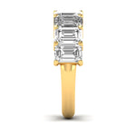 Emerald Diamond Channel Setting Half Eternal Ring
