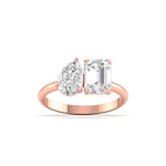 Toi-Et-Moi (Emerald & Pear) Diamond Ring