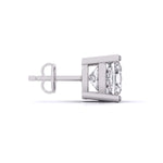 1.5 Carat Each Modern Solitaire Earrings