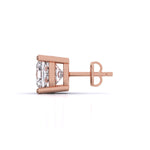 1.5 Carat Each Modern Solitaire Earrings