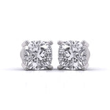 1.5 Carat Each Modern Solitaire Earrings