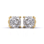 1.5 Carat Each Modern Solitaire Earrings