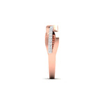Entwined Diamond Ring with Pave Band