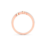 Entwined Diamond Ring with Pave Band