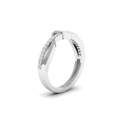 Entwined Diamond Ring with Pave Band