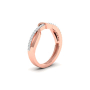 Entwined Diamond Ring with Pave Band