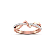 Entwined Diamond Ring with Pave Band