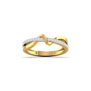 Entwined Diamond Ring with Pave Band