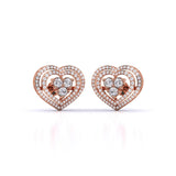 Eternal Love Heart Diamond Studs