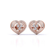Eternal Love Heart Diamond Studs
