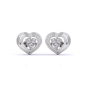 Eternal Love Heart Diamond Studs