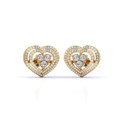 Eternal Love Heart Diamond Studs