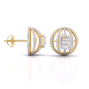 Diamond Ball Stud Earrings