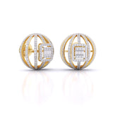 Diamond Ball Stud Earrings