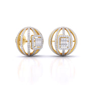 Diamond Ball Stud Earrings