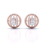 Diamond Ball Stud Earrings