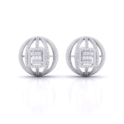 Diamond Ball Stud Earrings