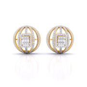 Diamond Ball Stud Earrings