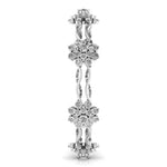 Floral Design Gold Diamond Bangle