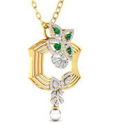 Fancy Pear Cut Emerald Diamond Stunning Pendant
