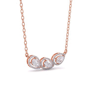 Fancy Pear Round Diamonds Pendant